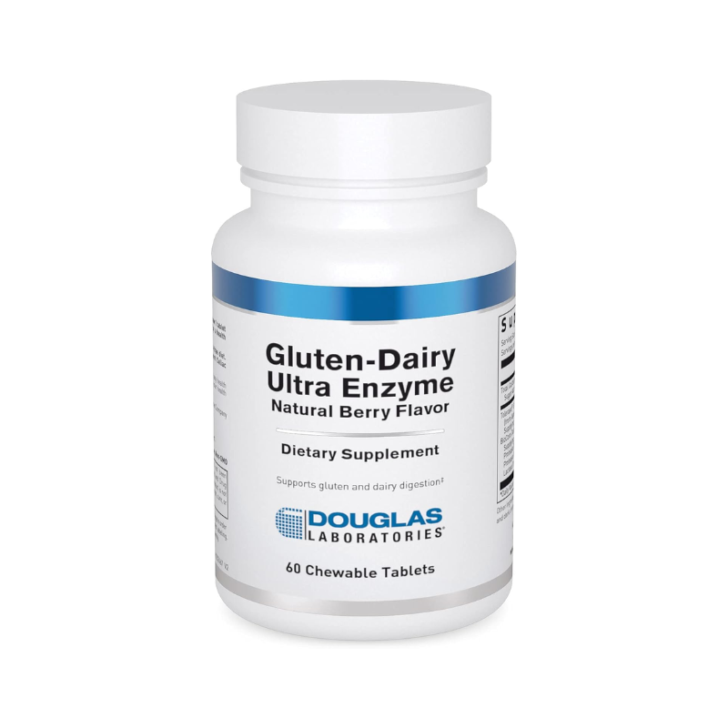 美國Douglas Laboratories 麩質乳製品消化酵素 Gluten-Dairy Ultra Enzyme 60片 咀嚼片