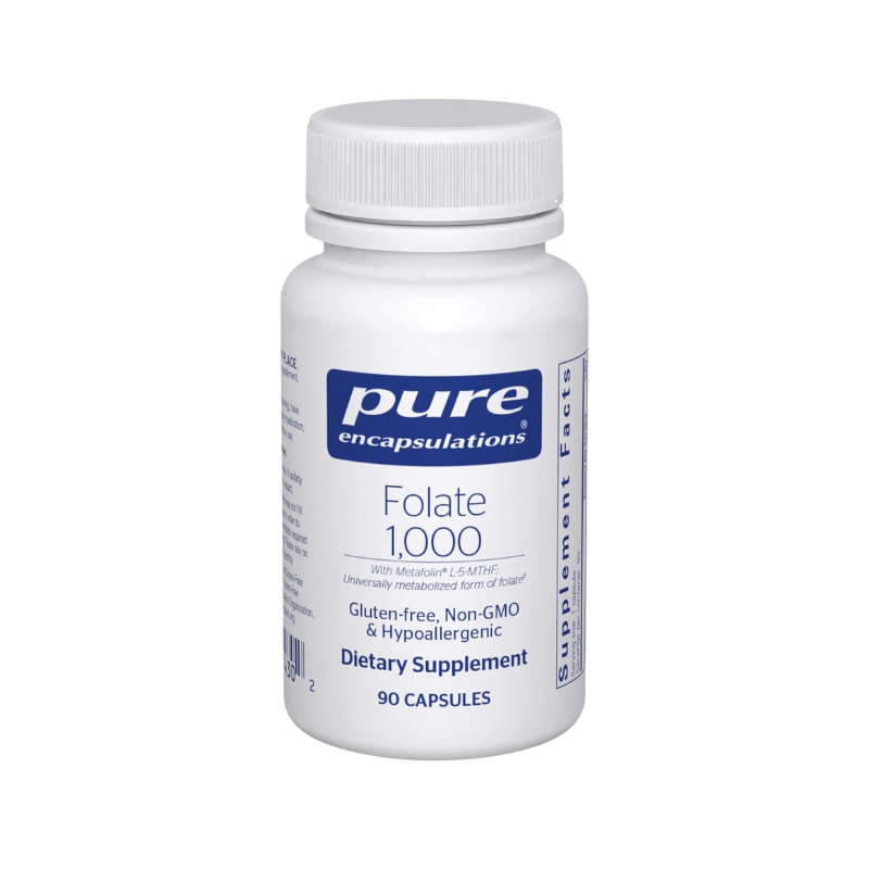 美國Pure Encapsulations 天然活性葉酸 1000mcg Folate 1000 90 粒 膠囊