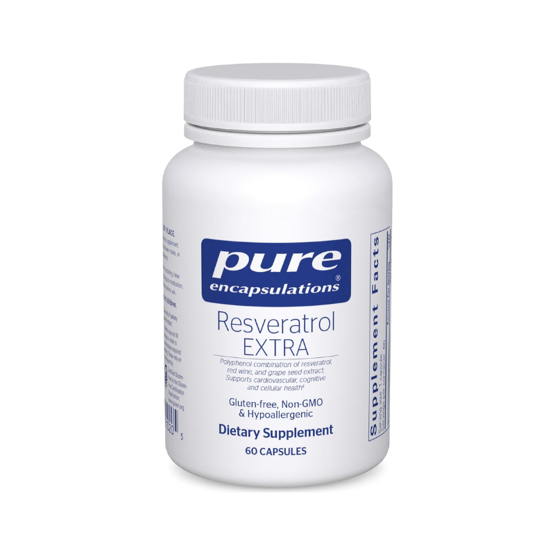 美國Pure Encapsulations 白藜蘆醇强效抗氧化 Resveratrol EXTRA 60 粒膠囊