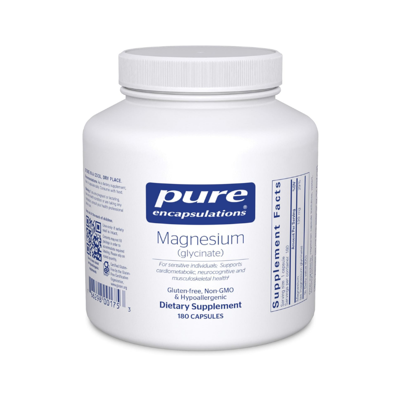 美國Pure Encapsulations 甘氨酸鎂 Magnesium (Glycinate) 180粒 膠囊