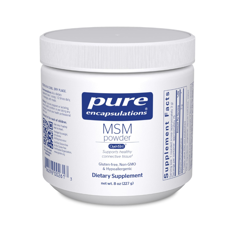美國Pure Encapsulations MSM 粉 舒緩關節疼痛 MSM Powder 8盎司(227 g)