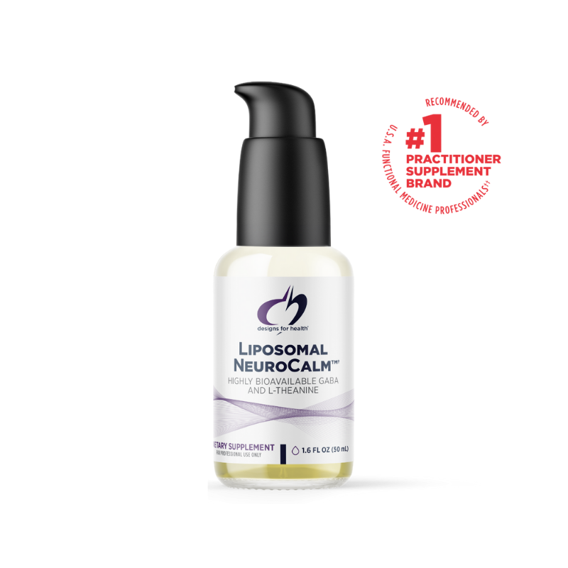 美國Designs for Health 液體脂質體GABA + 茶氨酸 Liposomal NeuroCalm,1.6盎司/50 毫升