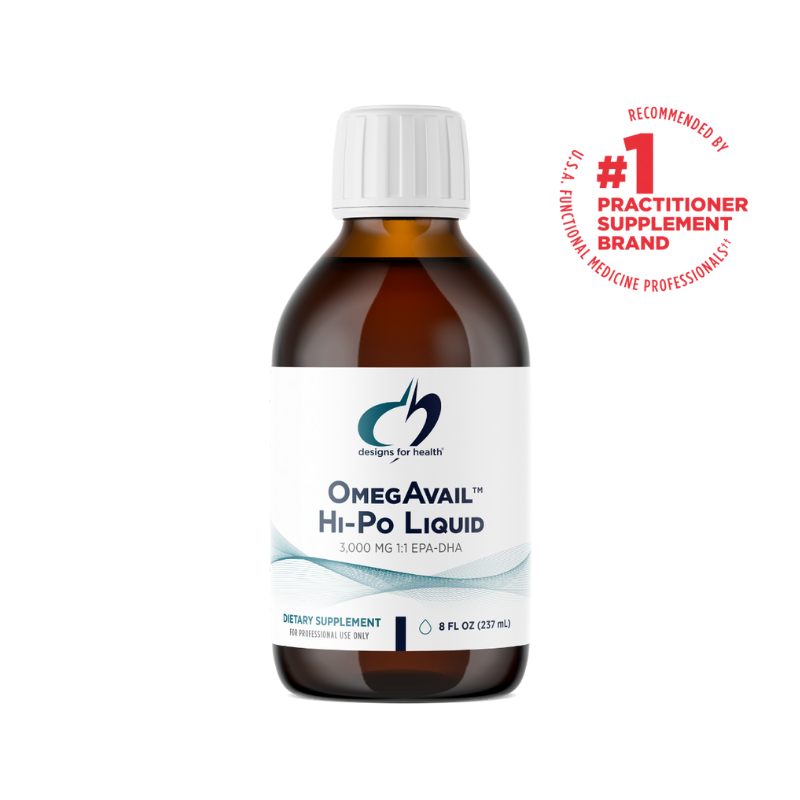 美國Designs for Health 高濃度魚油 EPA+DHA OmegAvail™ Hi-Po Liquid,8 盎司/237 mL