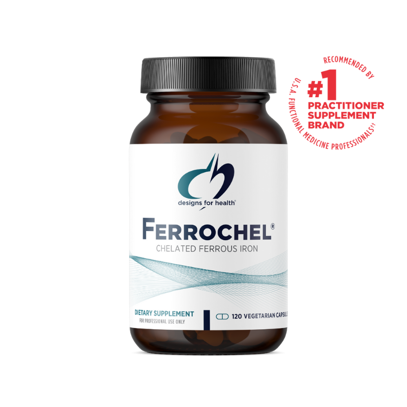美國Designs for Health 雙甘氨酸鉄 補鉄 Ferrochel,120粒膠囊
