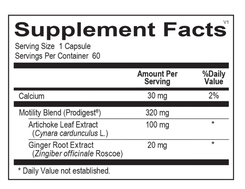 美國Ortho Molecular Product 含薑胃動力配方 Motility PRO,60粒 膠囊