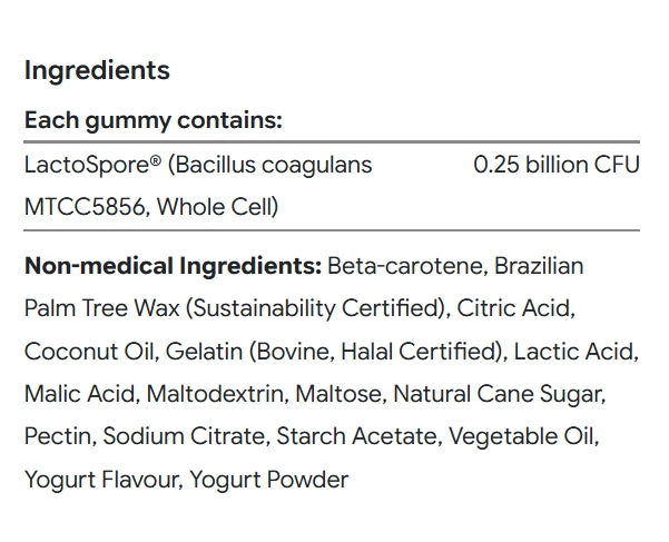 加拿大直送allKiDz 兒童益生菌軟糖 LactoSpore® Probiotic Gummies, 酸奶味/80粒