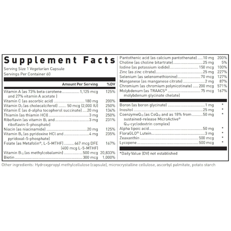 美國Douglas Laboratories 成人複合維生素 Ultra Preventive 1 Daily 60粒 膠囊