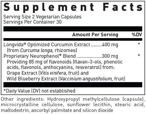 美國Douglas Laboratories Longvida專利薑黃素 Optimized Curcumin with Neurophenol - 60粒 膠囊