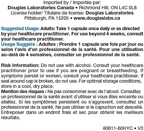 美國Douglas Laboratories γ-氨基丁酸 助眠 GABA 500 mg 60粒 膠囊