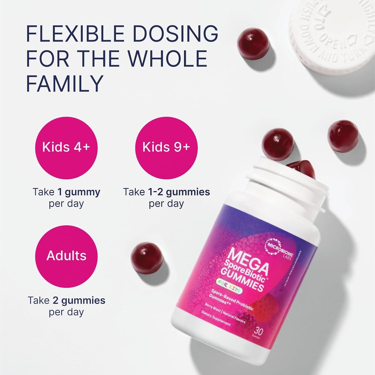 美國Microbiome Labs 儿童孢子益生菌 MegaSporeBiotic,30粒软糖