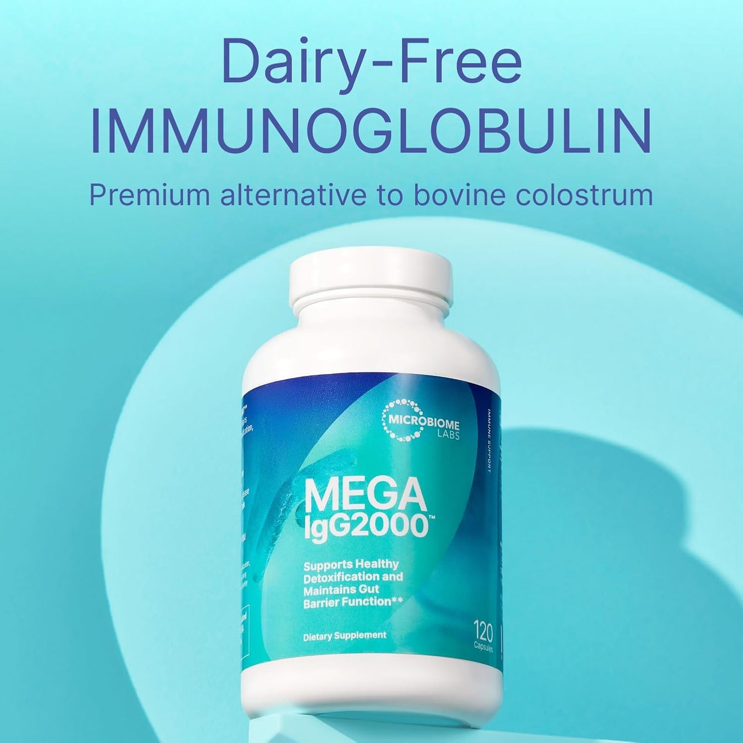 美國Microbiome Labs 牛血清免疫球蛋白IgG2000 Mega IgG2000,120粒膠囊
