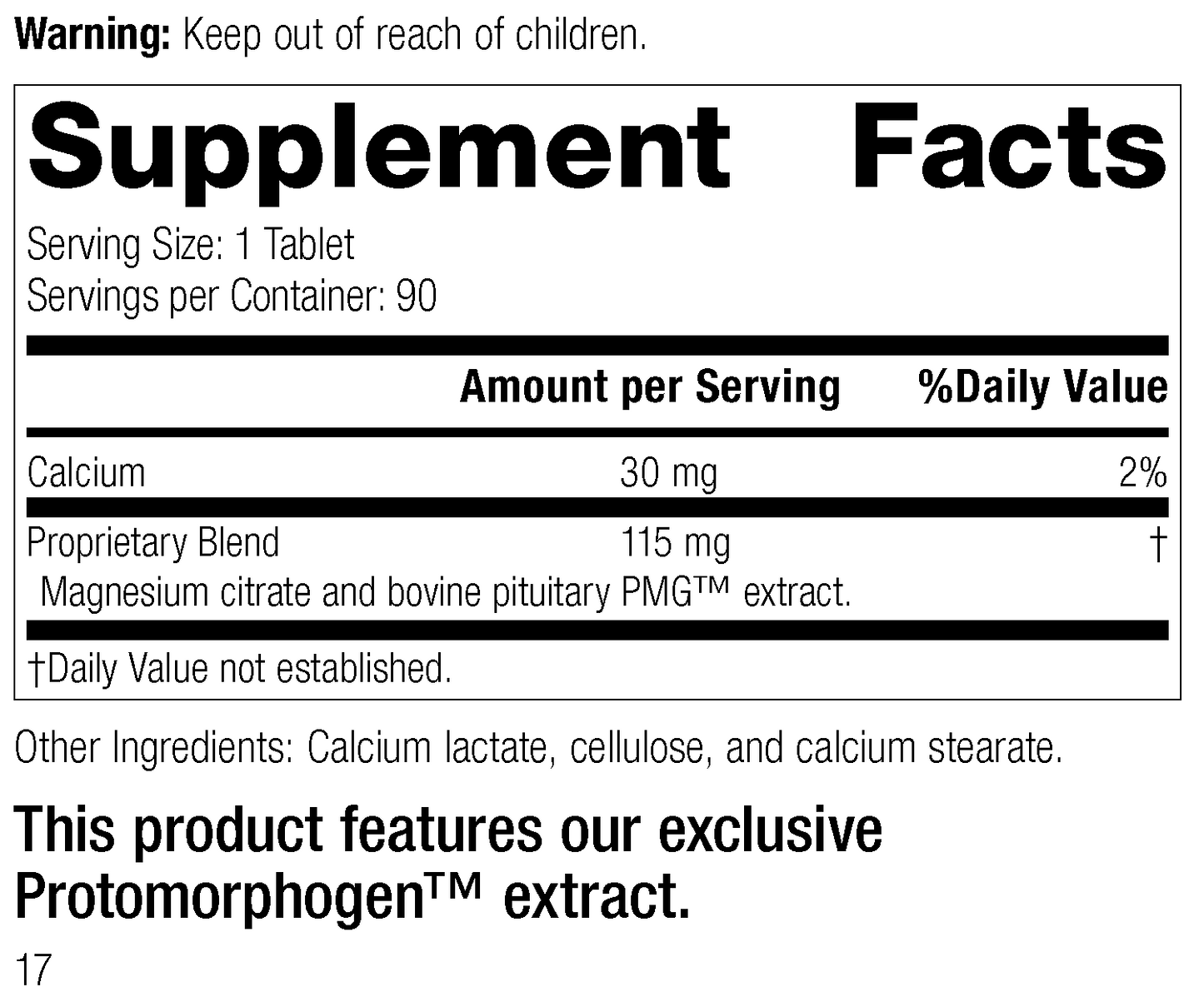 美國Standard Process 腦下垂體促生長素 Pituitrophin PMG® 90 片