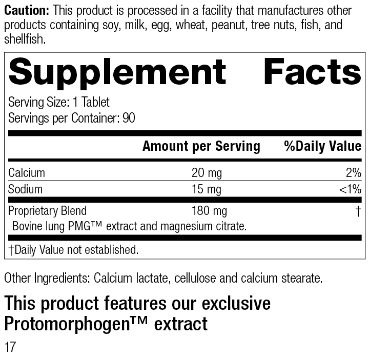 美國Standard Process 肺營養補充劑 Pneumotrophin PMG® 90片