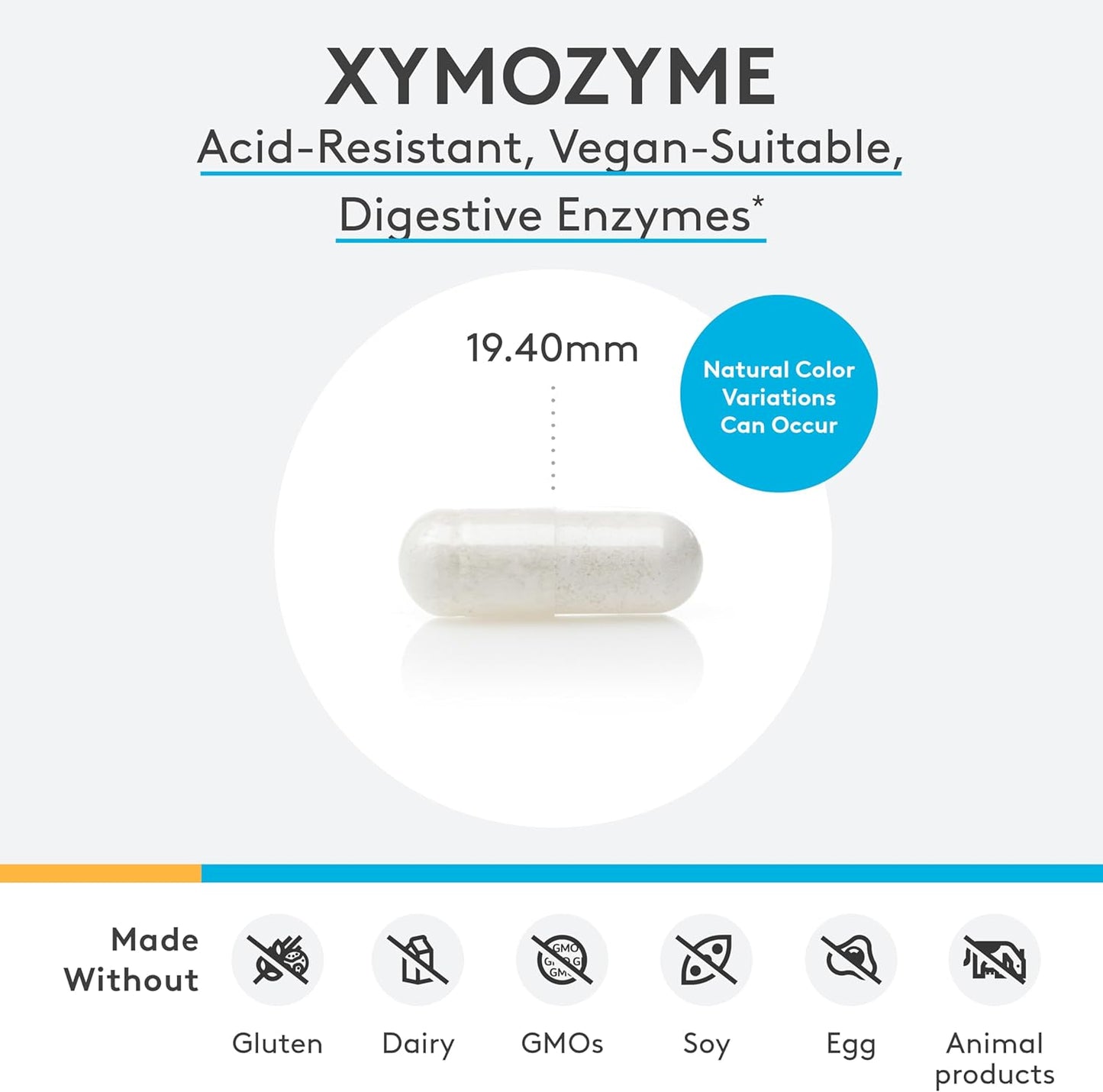 美國XYMOGEN 純素、多酶消化補充劑 XymoZyme 60 粒 膠囊