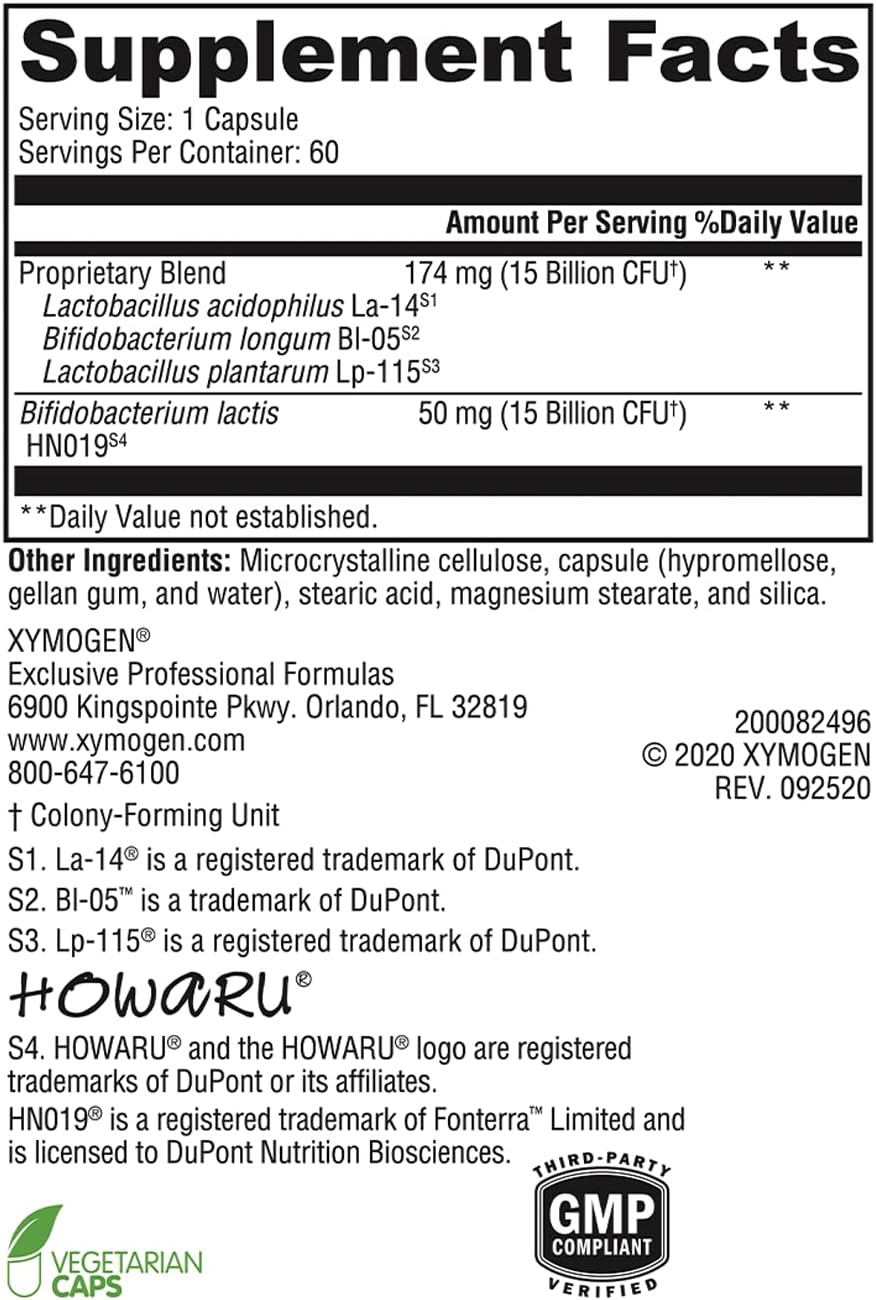 美國XYMOGEN 300億CFU益生菌 微生態平衡 ProbioMax Daily 30B,30 粒膠囊
