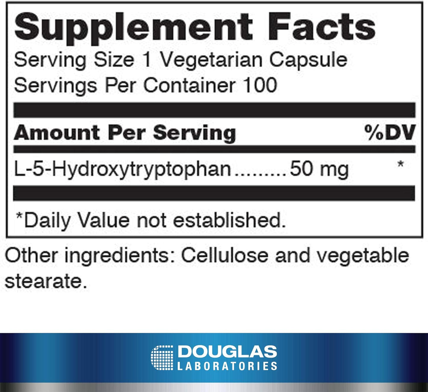 美國Douglas Laboratories 5 -羥色氨酸 5-HTP 100粒 膠囊