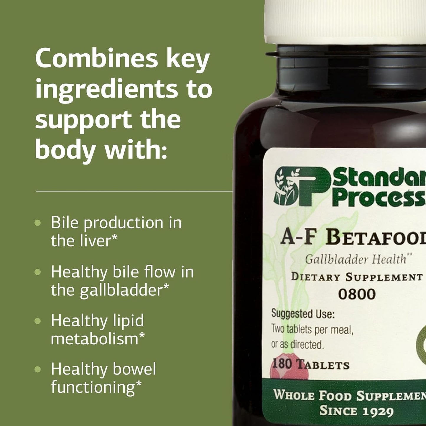 美國Standard Process 膽囊補充劑 A-F Betafood® 180 片