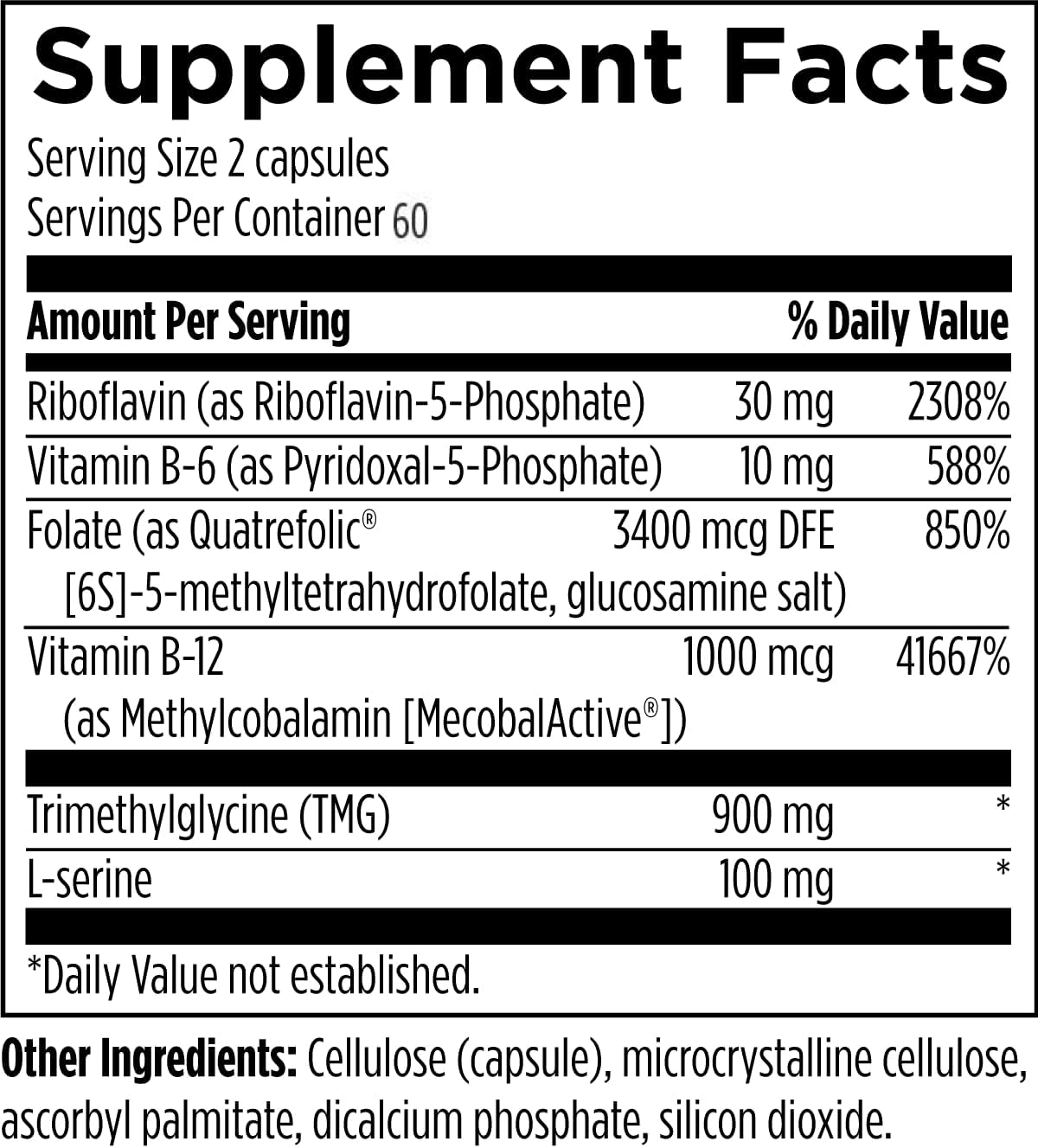 美國Designs for Health - 至尊同型半胱胺酸 - Homocysteine Supreme - 120 粒膠囊