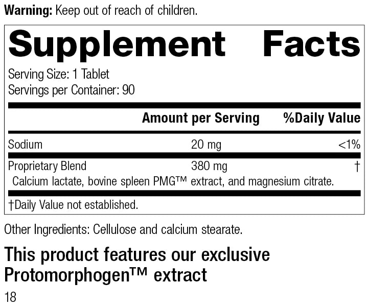 美國Standard Process 脾營養補充劑 Spleen PMG® 90 片