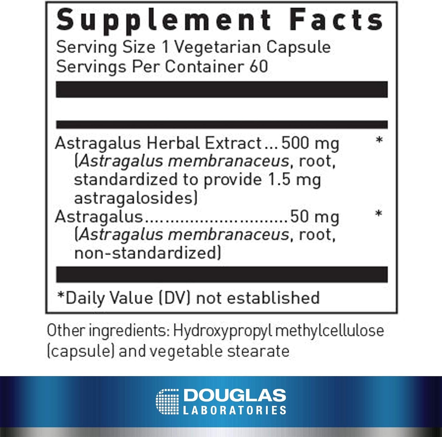 美國Douglas Laboratories 黃芪提取物提升免疫 Astragalus Max-V 60粒 膠囊
