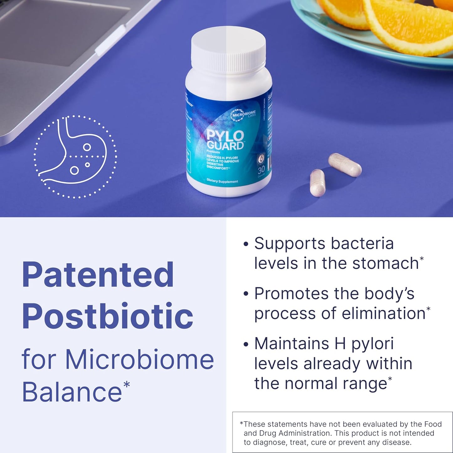 美國Microbiome Labs 羅伊氏乳桿菌 DSM17648 PyloGuard,30粒膠囊