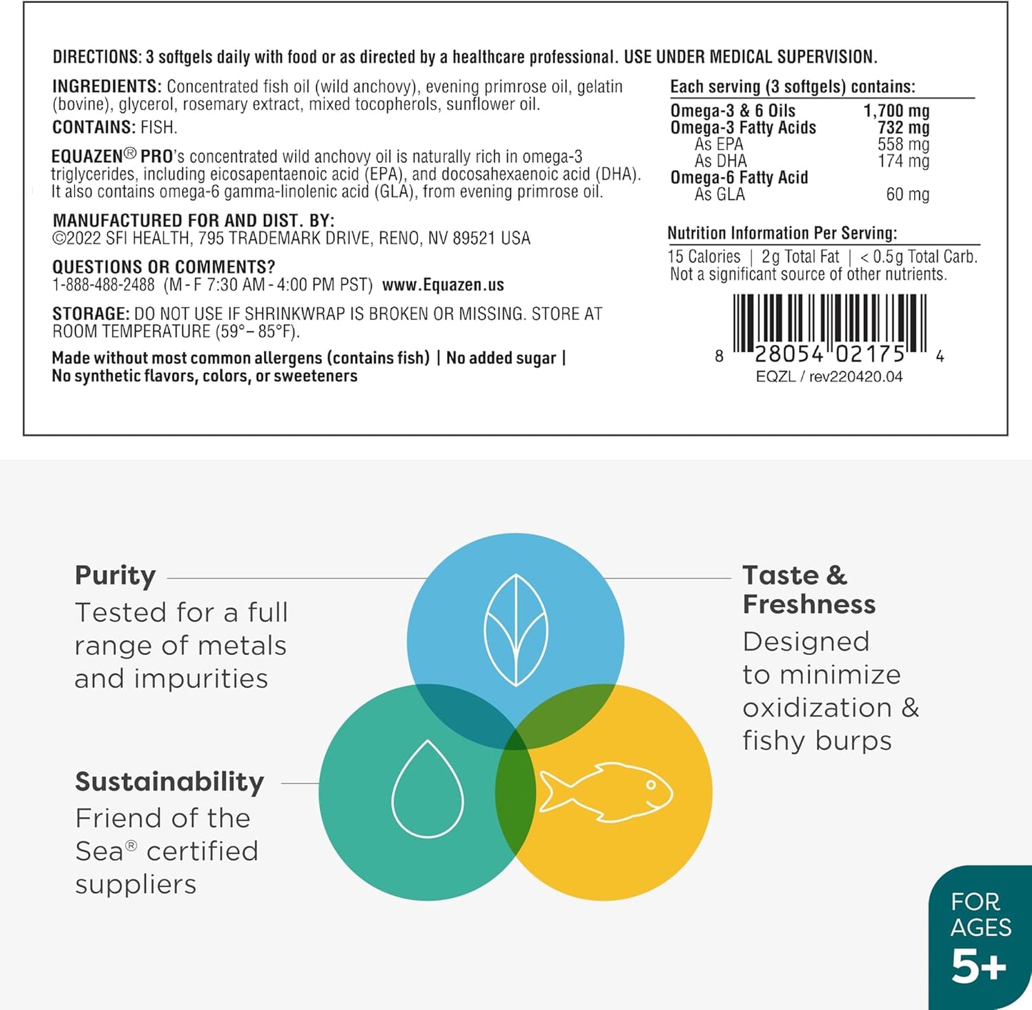 美國Klaire Labs SFI Health Equazen® Pro Softgels 90粒膠囊