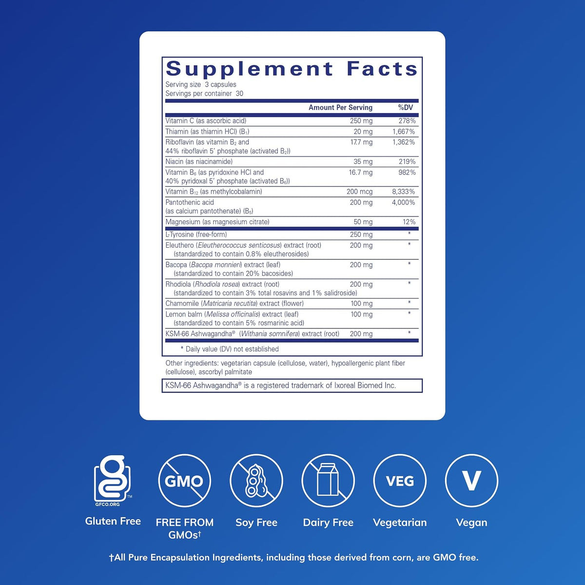 美國Pure Encapsulations 每日壓力 Daily Stress Formula,90粒 膠囊