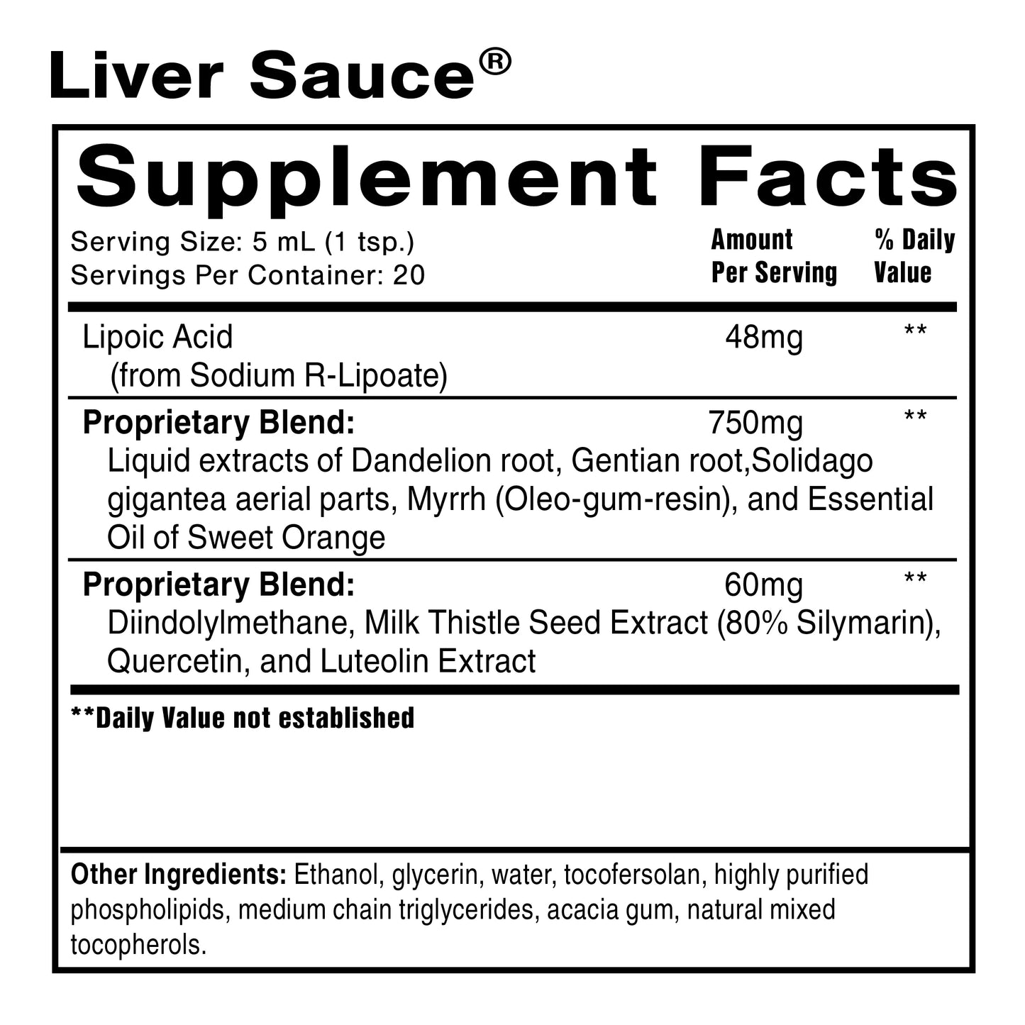美國Quicksilver Scientific 肝臟果醬 Liver Sauce 3.38 液體盎司 (100 毫升)