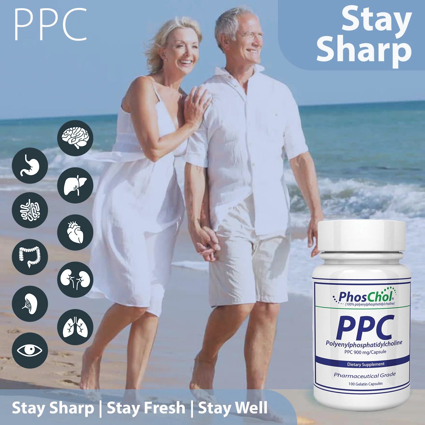 美國Nutrasal - PhosChol 醫藥級多烯磷脂酰膽堿 PPC 8盎司/236.5 mL