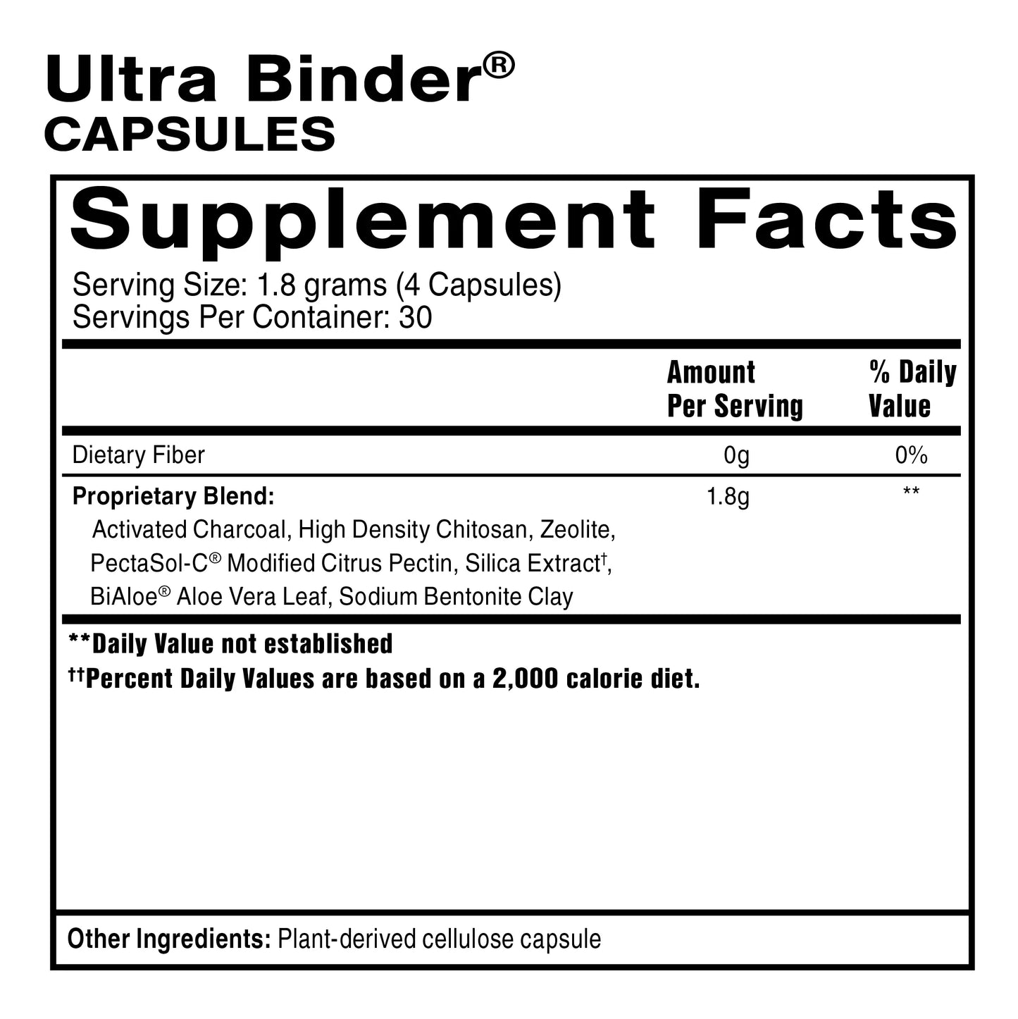 美國Quicksilver Scientific 腸道毒素排毒黏合劑 Ultra Binder® ,120粒膠囊