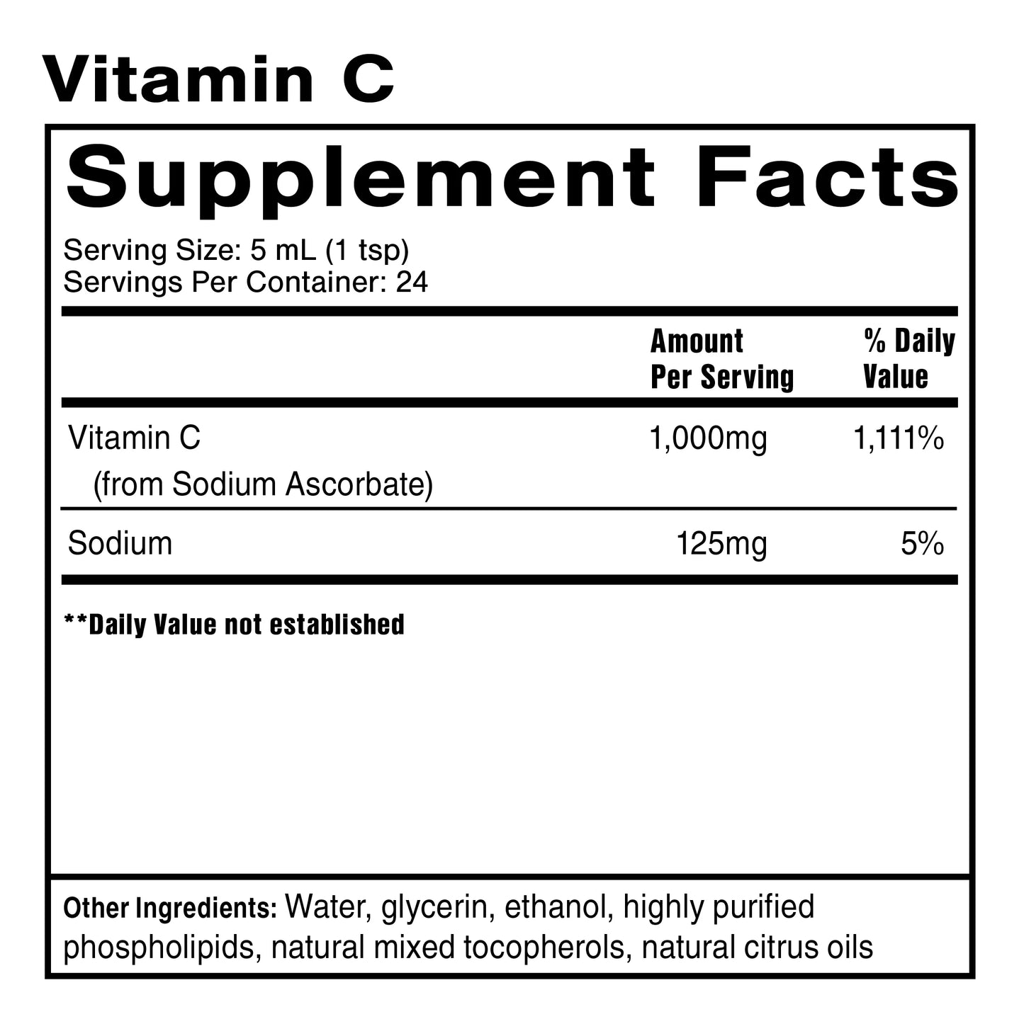 美國Quicksilver Scientific 脂質體維他命C Vitamin C,120 mL