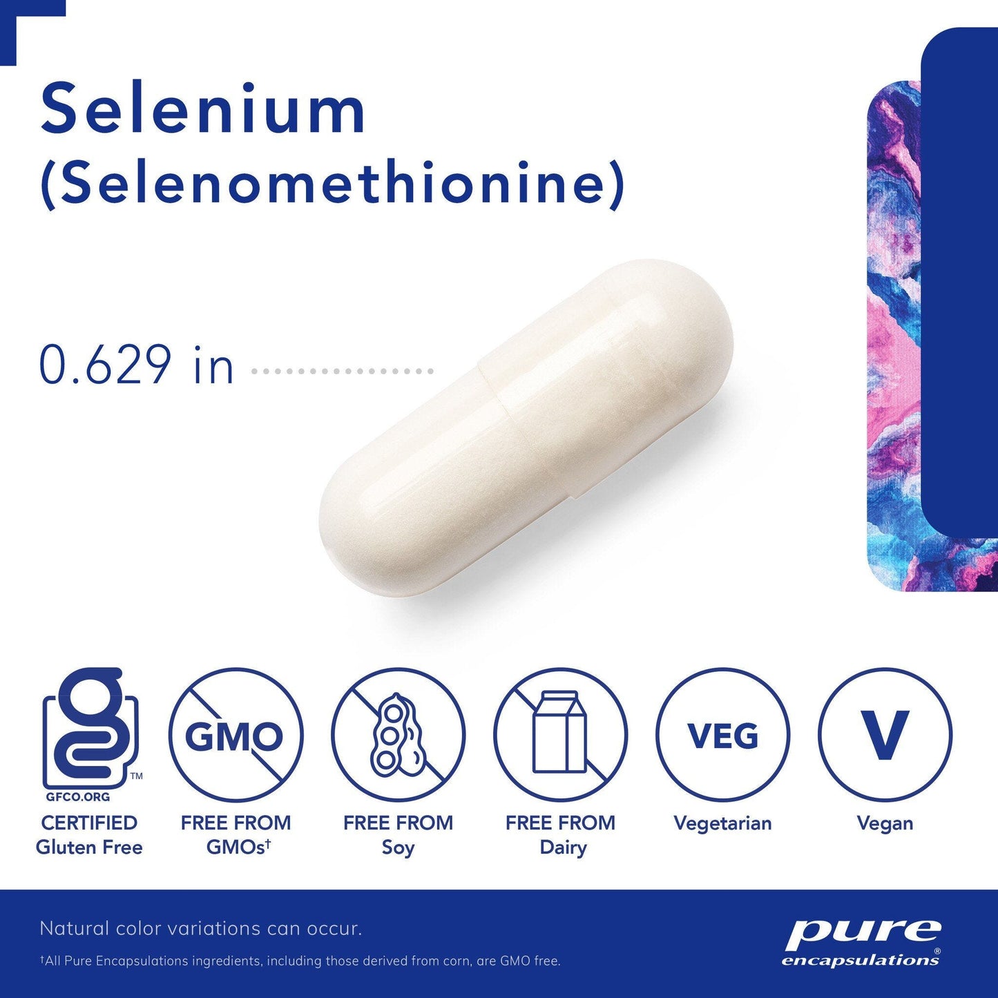 美國Pure Encapsulations L-硒代蛋氨酸 200 mcg Selenium 180粒 膠囊