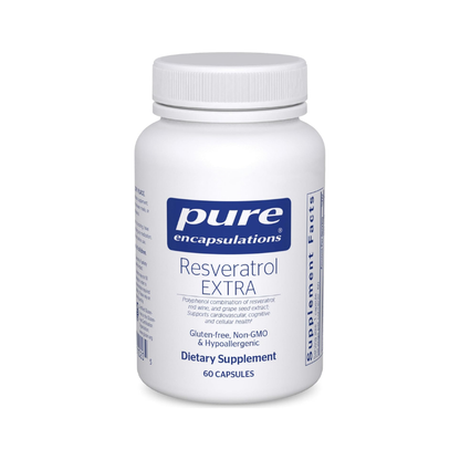 美國Pure Encapsulations 白藜蘆醇强效抗氧化 Resveratrol EXTRA  60 粒膠囊
