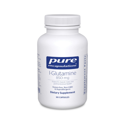 美國Pure Encapsulations 天然 L-穀氨醯胺 850 毫克  L-Glutamine 850 mg  90粒 膠囊