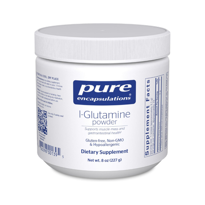 美國Pure Encapsulations  天然L-穀氨酸胺粉 腸道健康 L-Glutamine Powder  8盎司(227 g)