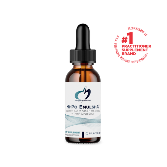 美國Designs for Health 高效成人維生素 A 液體  Hi-Po Emulsi-A，1盎司/30 mL