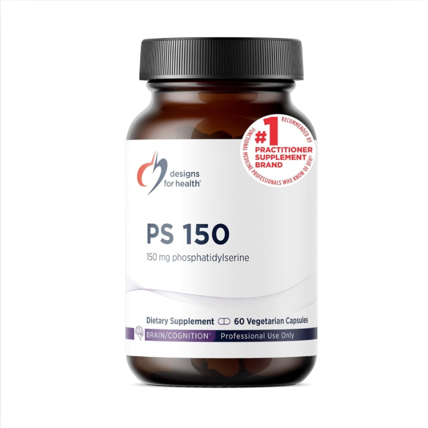 美國Designs for Health 磷脂醯絲胺酸 PS 150，60粒素食膠囊，支持大腦健康