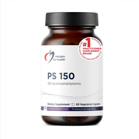 美國Designs for Health 磷脂醯絲胺酸 PS 150，60粒素食膠囊，支持大腦健康