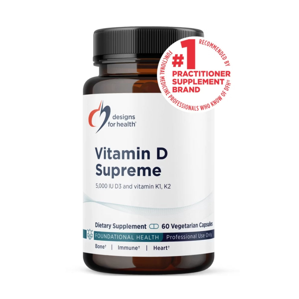 美國Designs for Health 維他命D3 5000IU+維他命K1/K2 Vitamin D Supreme，60粒膠囊
