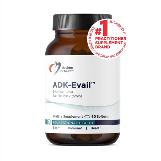 美國Designs for Health 脂溶性維他命A/D/E/K ADK Evail，60粒軟膠囊
