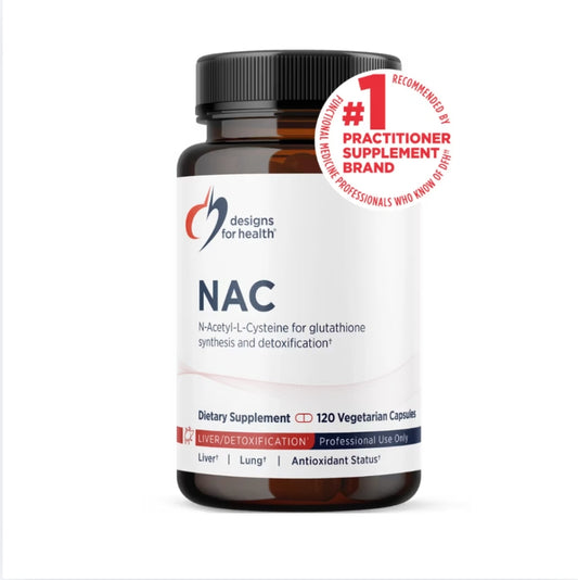 美國Designs for Health N-乙醯-L-半胱氨酸 NAC，120 粒膠囊