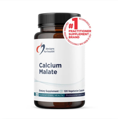 美國Designs for Health 蘋果酸鈣 Calcium Malate，120 粒膠囊
