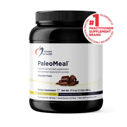 美國Designs for Health  牛骨湯蛋白粉 PaleoMeal，巧克力味 510 g（1.1 磅）