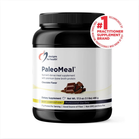 美國Designs for Health  牛骨湯蛋白粉 PaleoMeal，巧克力味 510 g（1.1 磅）