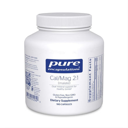 美國Pure Encapsulations 蘋果酸二鈣鎂 Calcium Magnesium (malate) 2:1，180粒