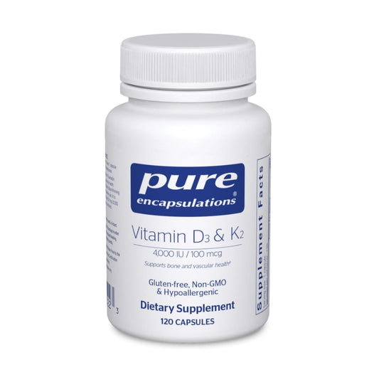 美國Pure Encapsulations  維他命D3 & K2 Vitamin D3 & K2，120 粒 膠囊