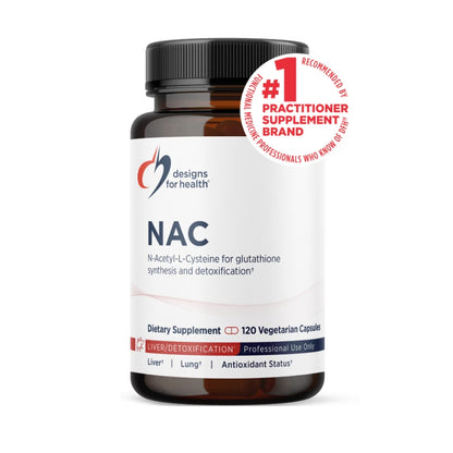 美國Designs for Health N-乙醯-L-半胱氨酸 NAC，120 粒膠囊