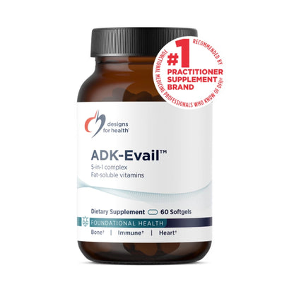 美國Designs for Health 脂溶性維他命A/D/E/K ADK Evail，60粒軟膠囊
