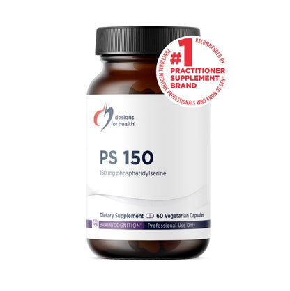 美國Designs for Health 磷脂醯絲胺酸 PS 150，60粒素食膠囊，支持大腦健康