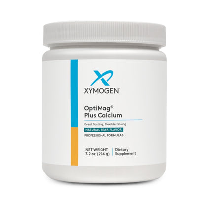 美國XYMOGEN 複合鈣鎂粉 梨味 OptiMag Plus Calcium，7.2 盎司(204 g)
